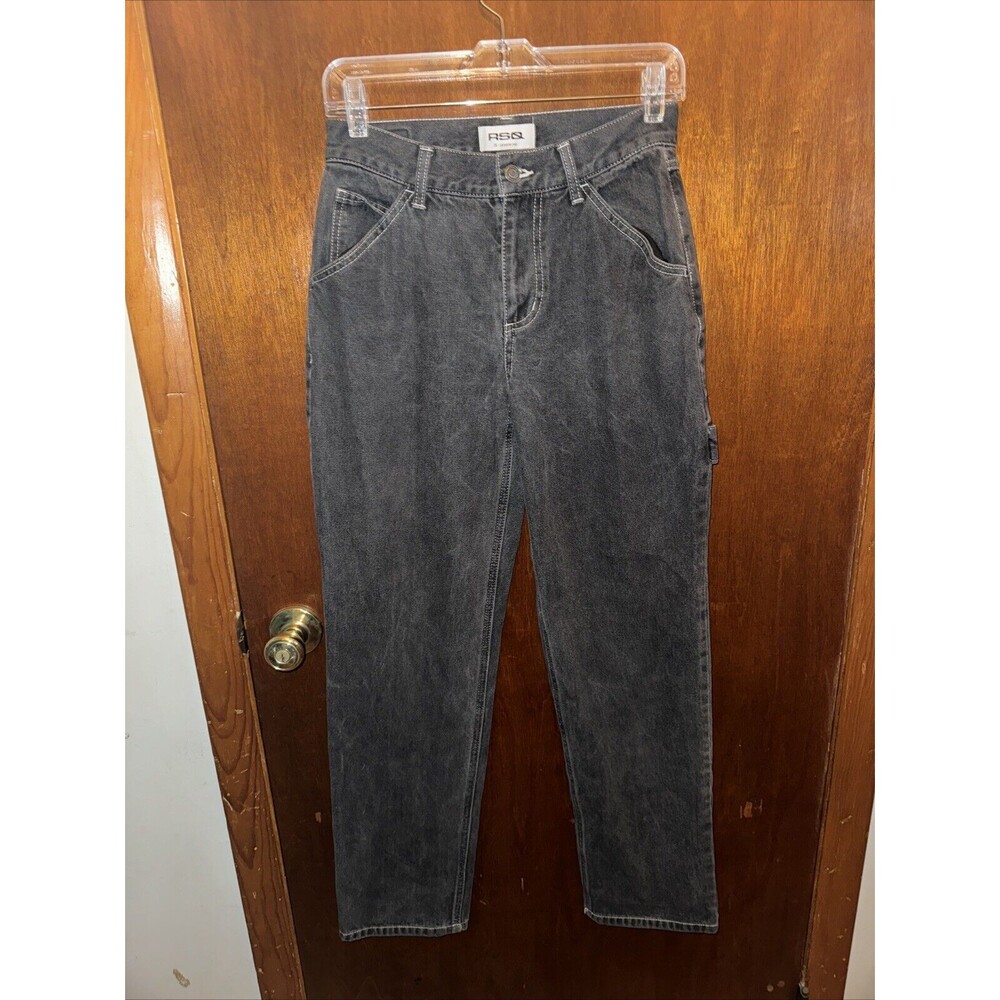 RSQ Womens Black Carpenter Denim Jeans Size 25